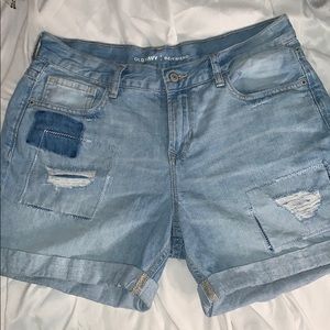 Distressed Denim Boyfriend Shorts